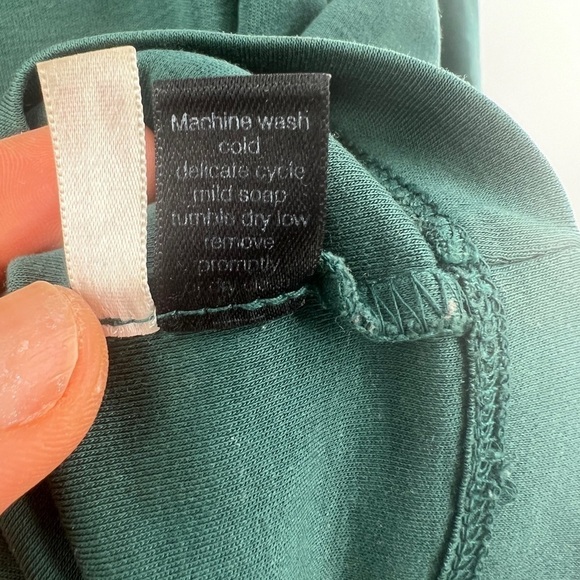 Peruvian Connection green blouse long sleeve M - Picture 6 of 7